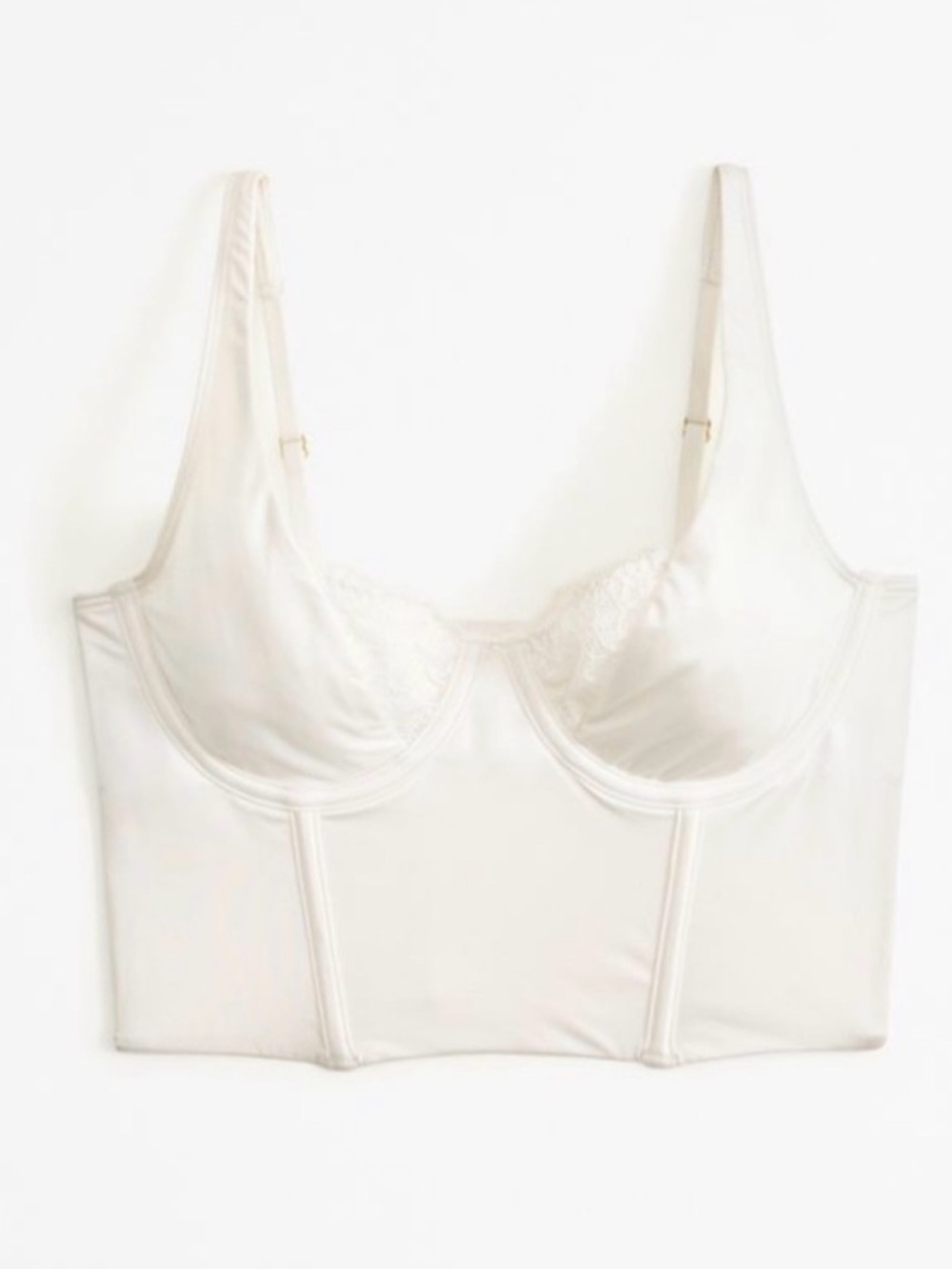 Abercrombie & Fitch NWOT Lace & Satin Cream Corset Top